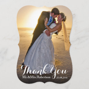 Wedding Thank You Wedding Photo Card