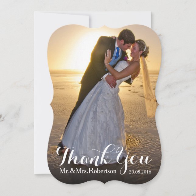 Wedding Thank You | Wedding Photo Card (Front)