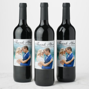 Wedding Thank You Wine & Sparkling Wine Labels