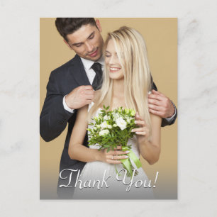 Wedding Thank You, Your Photo & Message Vs 3 Postcard