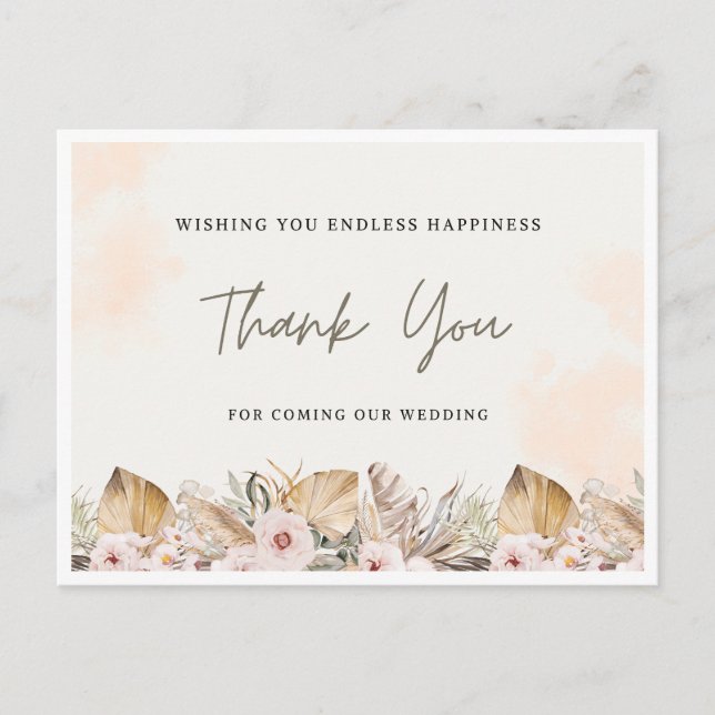 Wedding Thanks card | Elegant (Front)