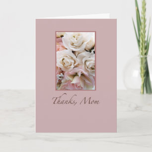 Wedding, Thanks Mum, Roses Thank You Card