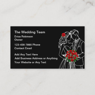 Wedding Theme Bride Groom Flowers Business Card