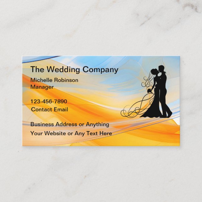Wedding Theme Trendy Elegant Business Cards (Front)
