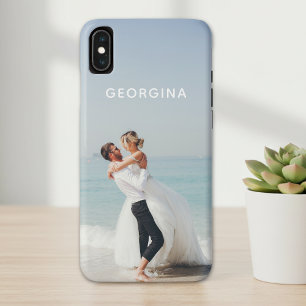 Wedding Themed Photo Template Personalised Name iPhone XS Max Case
