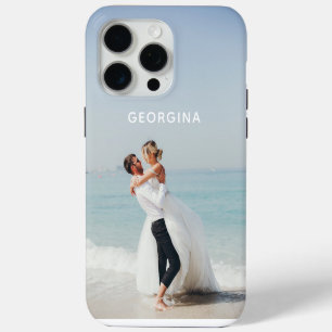 Wedding Themed Photo Template Personalised Name iPhone 15 Pro Max Case