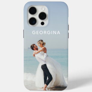 Wedding Themed Photo Template Personalized Name iPhone 15 Pro Max Case