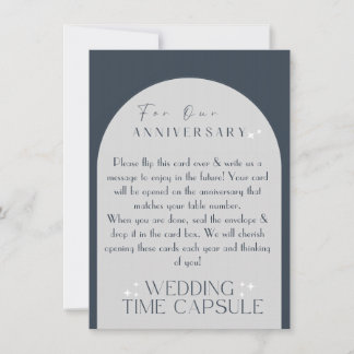 Wedding Time Capsule Blue/Grey Card & Envelope
