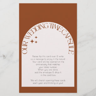 wedding time capsule stationery