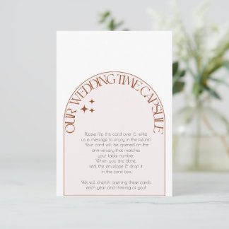 wedding time capsule stationery card