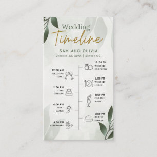 Wedding Timeline Enclosure Card