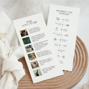 Wedding timeline template with love story & icons