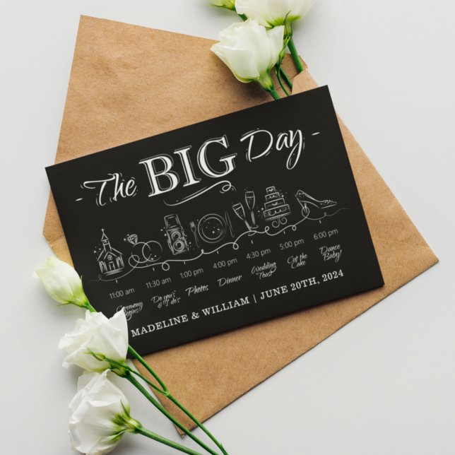WEDDING TIMELINE | The Big Day Postcard (Creator Uploaded)