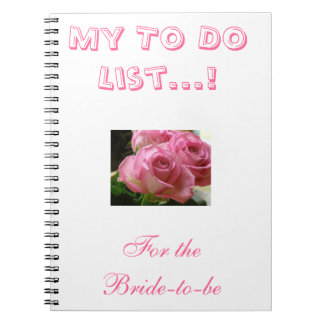 wedding to do list notebook