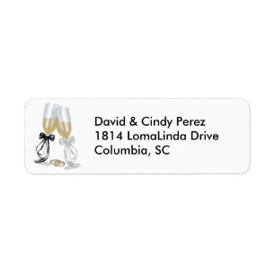 Wedding Toast Return Address Label