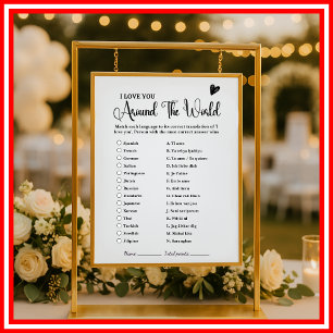Wedding Traditions Game Bridal Shower Game Modern