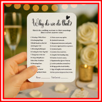 Wedding Traditions Game Bridal Shower Game Modern