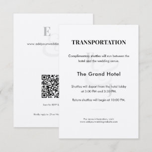 Wedding Transportation Details Card QR Code