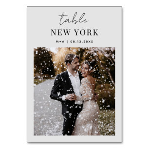 Wedding Travel Destination Photo & Name Table Number