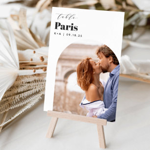 Wedding Travel Destination Photo & Name Table Number