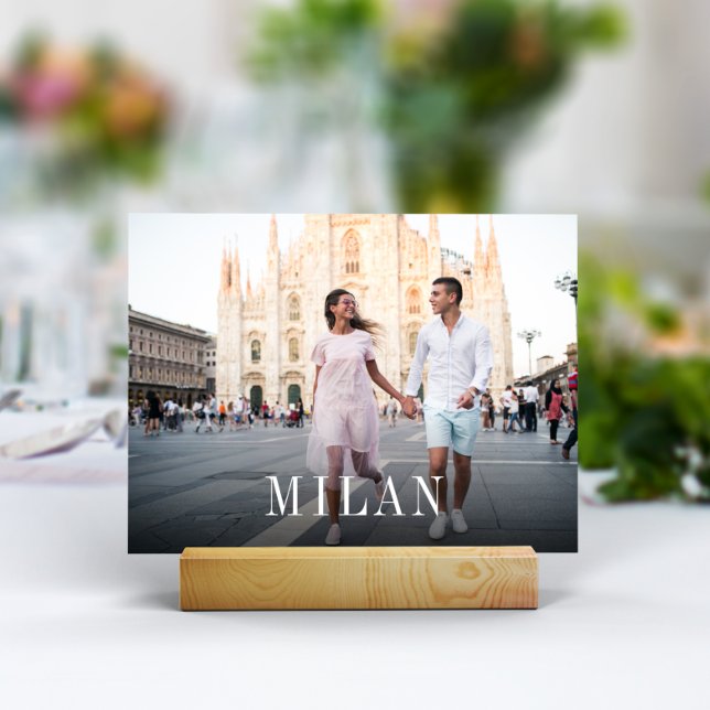 Wedding Travel Destination Photo & Name Table Number (3.5x5" travel photo table numbers)
