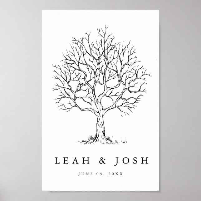 Wedding Tree Guestbook Hand Drawn (Front)