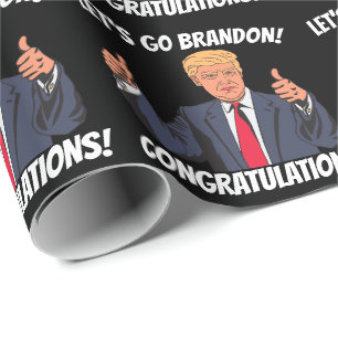WEDDING TRUMP LET'S GO BRANDON WRAPPING PAPER