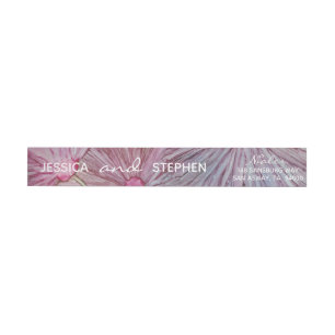 Wedding Turquois & Lavender Wrap Around Label