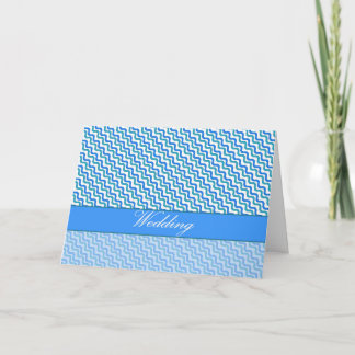 Wedding Turquoise Blue Wavy Pattern Card