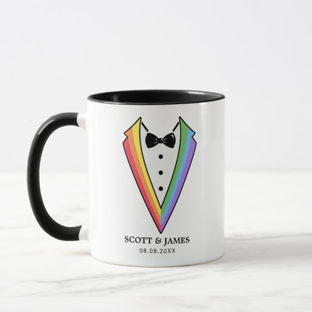 Wedding Tuxedo Gay LGBTQ+ Coffee Mug (Left)