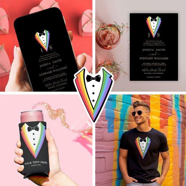 Wedding Tuxedo Personalised Groomsman Thermal Wine (Creator Uploaded)