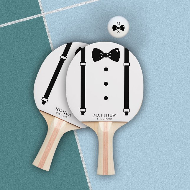 Wedding Tuxedo Suspenders Bow Tie  Ping Pong Ball (Creator Uploaded)
