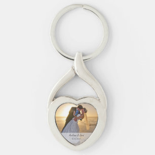 Wedding Twisted Heart Metal Keychain