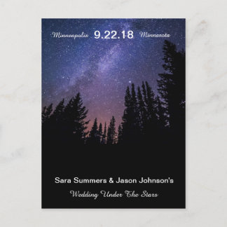 Wedding Under the Stars - Save The Date Announcement Postcard