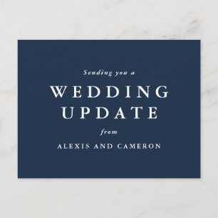 Wedding update classic postcard