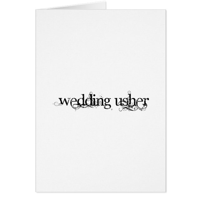 Wedding Usher (Front)