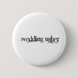 Wedding Usher 6 Cm Round Badge