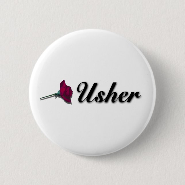 Wedding Usher Button (Front)