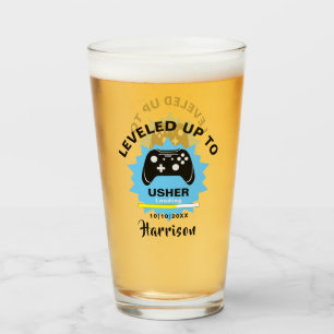 Wedding Usher Levelled Up Gamer Fun Glass