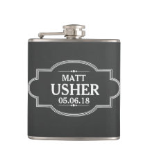 Wedding Usher Personalised Flask
