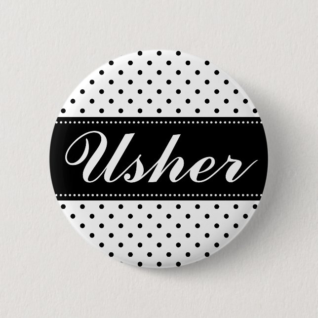 Wedding usher pinback buttons (Front)