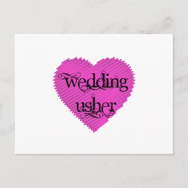 Wedding Usher Postcard (Front)