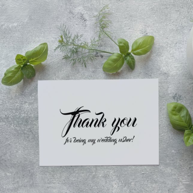 Wedding Usher Thank You Foil Card (In Situ Wedding)