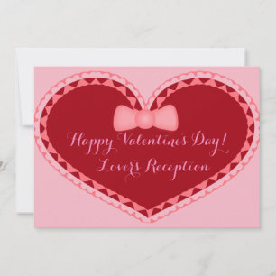 Wedding Valentines Day Romantic Heart Invitation