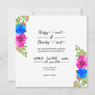 Wedding Vector Of Floral Wedding Invitation Design
