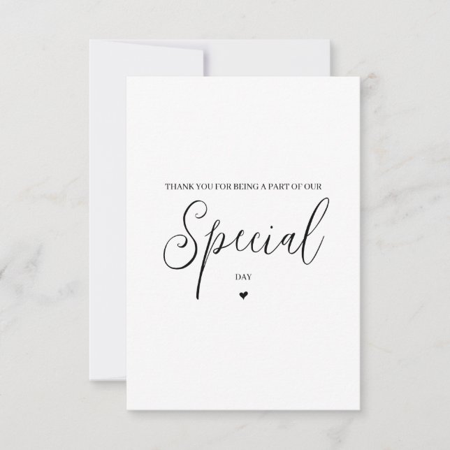 Wedding Vendor Thank You Card- General Card (Front)