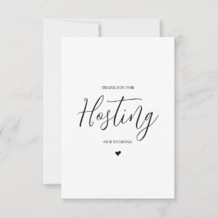 Wedding Vendor Thank You Card- Venue Card