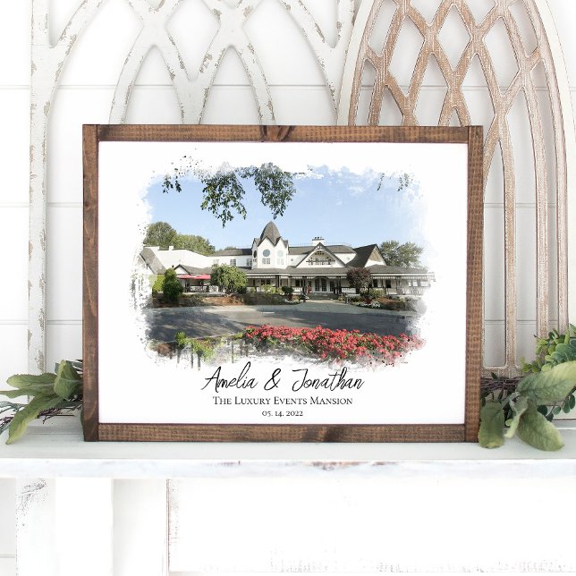 Wedding Venue Photo Mask Bride Groom Couple Poster (Creator Uploaded)