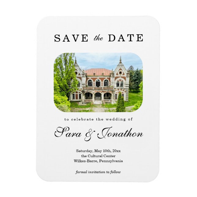 Wedding Venue Save the Date Magnet (Vertical)