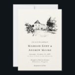 Wedding Venue Upload Your Sketch Drawing Wedding Invitation<br><div class="desc">Announce your big day with timeless style using this Elegant Classic Wedding Venue Sketch Invitation. Designed with a refined yet modern aesthetic, this template allows couples to upload a custom sketch of their wedding venue, adding a uniquely personal touch to their invitation. Please note that I do not make custom...</div>